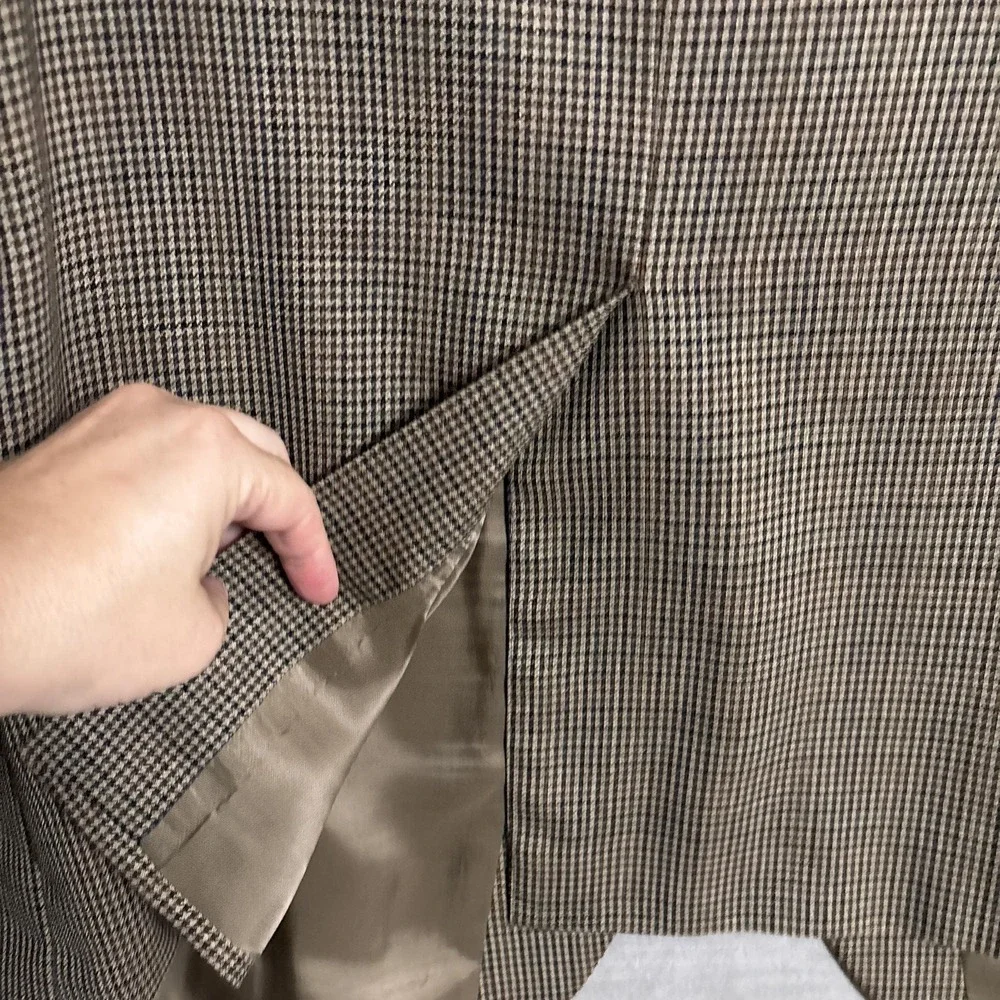 Lauren Ralph Lauren Sport Coat 56R Brown Check Wool Tweed Blazer Jacket Big Tall